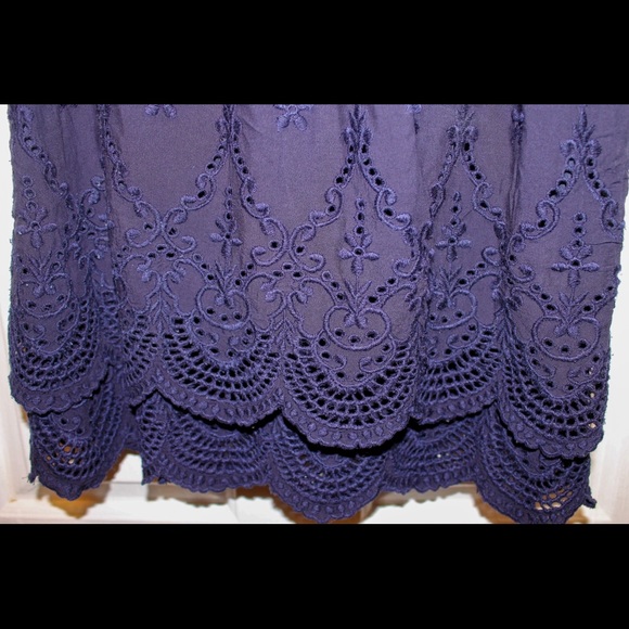 Francesca’s Navy Eyelet Sundress - Picture 2 of 4